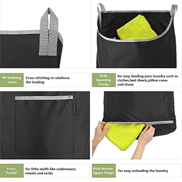 BeeGreen X-Large Hanging Laundry Hamper Bag for Space-Saving