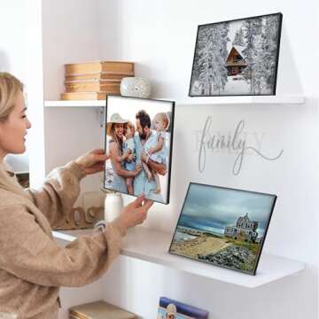 Mantello Essentials 8x10 Picture Frame Set of 6 Black Frames