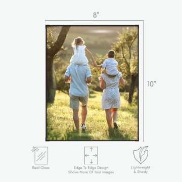 Mantello Essentials 8x10 Picture Frame Set of 6 Black Frames