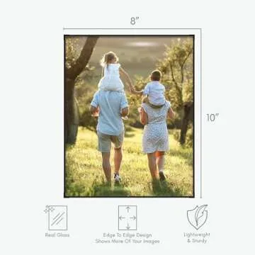 Mantello Essentials 8x10 Picture Frame Set of 6 Black Frames