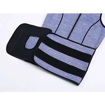 SlimmKISS Sauna Sweat Vest, Neoprene Waist Trainer Slimming Vest for Women Weight Loss with Adjustable Waist Shaper Belt…