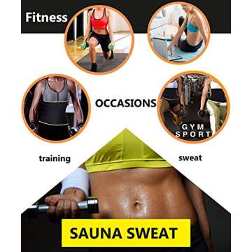SlimmKISS Sauna Sweat Vest, Neoprene Waist Trainer Slimming Vest for Women Weight Loss with Adjustable Waist Shaper Belt…