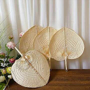 Bamboo Hand Made Fan - Eco-Friendly & Elegant Wedding Favor