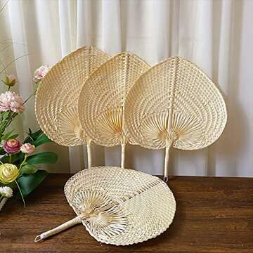 Bamboo Hand Made Fan - Eco-Friendly & Elegant Wedding Favor