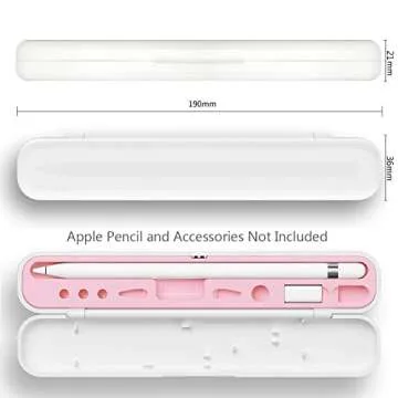 YINVA Pencil Case for Apple Pencil 1st Generation/Apple Pencil 2nd Generation Case Holder, Pen Accessories Storage Case Box Cover Design for Apple iPad Pencil Accessories Tips(Pink)