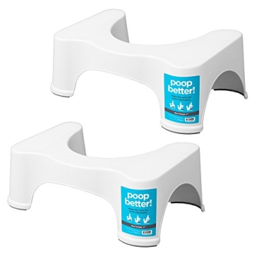 Squatty Potty The Original Toilet Stool 7" White, 2 Pack