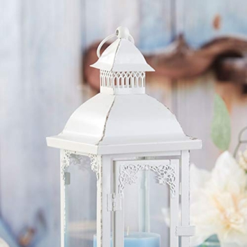 Antique White Ornate Lantern for Cozy Home Decor