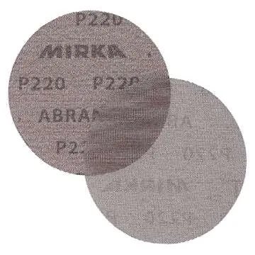 Mirka Abranet Net Disc / 5 inch/Grit 220 / Sandpaper Sanding Discs Hook and Loop / 50 pcs / 9A-232-220