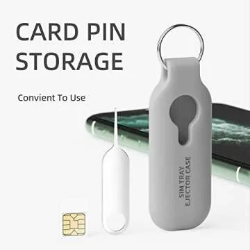 10 Pack SIM Card Eject Pins with Keychain Charm