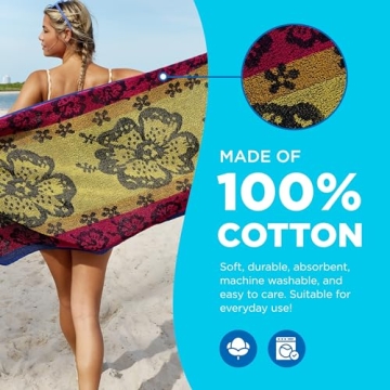 Ben Kaufman Beach Towel - Oversized, Soft, Absorbent Towels