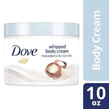 Dove Whipped Body Cream Macadamia and Rice Milk 10 oz