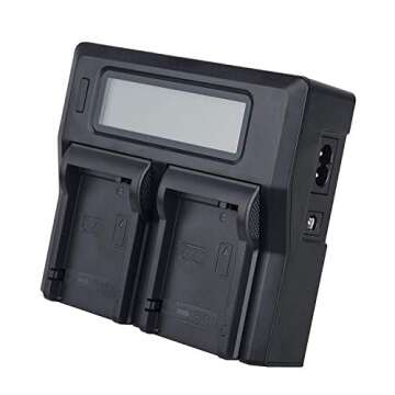 TOP-MAX Dual Battery Charger for Canon EOS Cameras