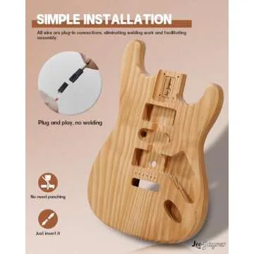 Leo Jaymz DIY ST Style Electric Guitar Kit for All Levels