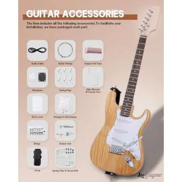 Leo Jaymz DIY ST Style Electric Guitar Kit for All Levels