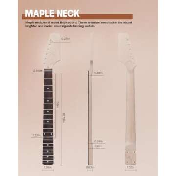 Leo Jaymz DIY ST Style Electric Guitar Kit for All Levels