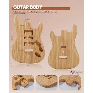 Leo Jaymz DIY ST Style Electric Guitar Kit for All Levels
