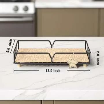 Qcold Decorative Coffee Table Tray for Stylish Organization