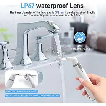 Wireless Otoscope, Ear Scope with 720P HD Ear Camera and 6 LED Lights, Ear Wax Removal Tool Camera w...