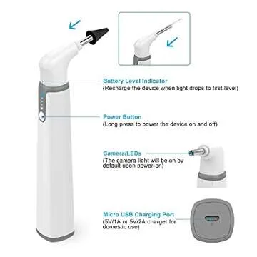 Wireless Otoscope with HD Camera for Easy Ear Inspections