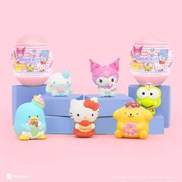 Hamee Sanrio Hello Kitty and Friends Cute Water Filled Surprise Capsule Squishy Toy [Series 2] [Birthday Gift Bag, Party Favor, Gift Basket Filler, Stress Relief Toy] – 2 Pc. (Mystery – Blind Capsule)