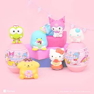 Hamee Sanrio Hello Kitty and Friends Cute Water Filled Surprise Capsule Squishy Toy [Series 2] [Birthday Gift Bag, Party Favor, Gift Basket Filler, Stress Relief Toy] – 2 Pc. (Mystery – Blind Capsule)