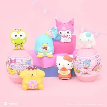 Hamee Sanrio Hello Kitty and Friends Cute Water Filled Surprise Capsule Squishy Toy [Series 2] [Birthday Gift Bag, Party Favor, Gift Basket Filler, Stress Relief Toy] – 2 Pc. (Mystery – Blind Capsule)