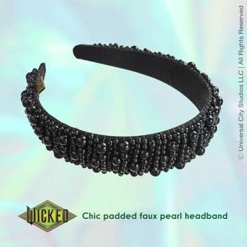 Wicked Elphaba Pearl Headband - hair accessories - hair accessories for girls - gifts for her - Scun...