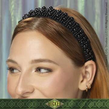 Chic Scünci Wicked Black Pearl Headband for All Ages