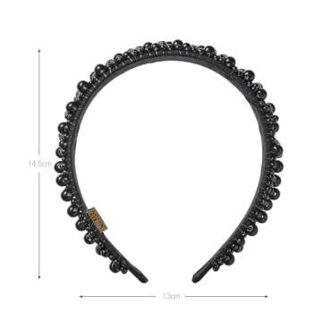 Chic Scünci Wicked Black Pearl Headband for All Ages