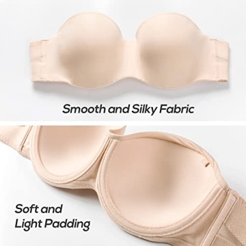 DOBREVA Strapless Padded Push-Up Bra for All Sizes