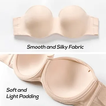 DOBREVA Strapless Padded Push-Up Bra for All Sizes