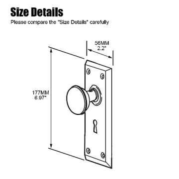 newliplace 2 Pack Vintage Single Sided Crystal Dummy Door Knobs Interior, Antique Long Plate Glass Dummy Door Knobs in Polished Brass/Gold