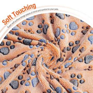 Cozy Pet Blanket for Dogs - Paw Print Design Fleece Blanket