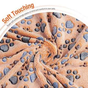 Cozy Pet Blanket for Dogs - Paw Print Design Fleece Blanket