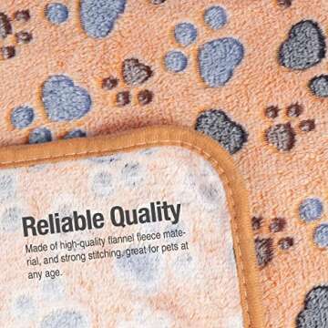 Cozy Pet Blanket for Dogs - Paw Print Design Fleece Blanket
