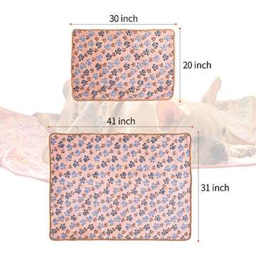 Cozy Pet Blanket for Dogs - Paw Print Design Fleece Blanket