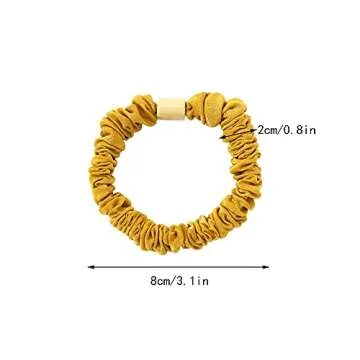 Silk Hair Ties Scrunchies - Small Mini Scrunchy for Women Thick Hair Accessories Cute Soft No Slip Hair Elastics Ponytail Holder for Curly Hair No Damage Hairties Gift for Girls