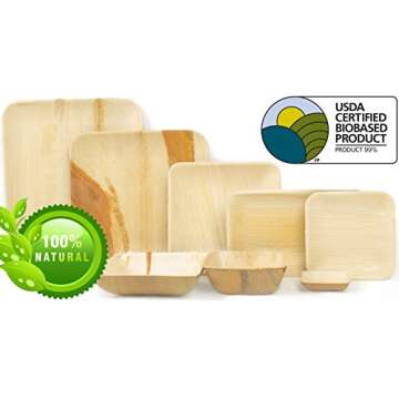 Sustainable Palm Leaf Dinnerware Set 25 Count