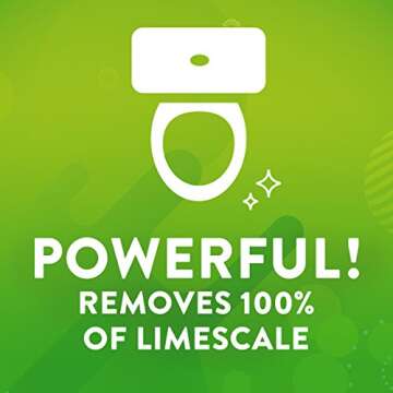 Scrubbing Bubbles Toilet Bowl Cleaning Gel, Non-Bleach Bathroom Cleaner, Gets Rid of Limescale and Hard Water + Rust Stains, Rainshower Scent, 24oz