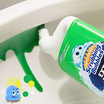 Scrubbing Bubbles Toilet Bowl Cleaning Gel, Non-Bleach Bathroom Cleaner, Gets Rid of Limescale and Hard Water + Rust Stains, Rainshower Scent, 24oz