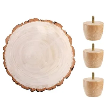 Frcctre 11 Inch Rustic Wood Cake Stand for Special Events