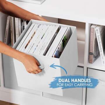 Royexe Fabric Storage Cubes - 8 Pack Heavy Duty Bins