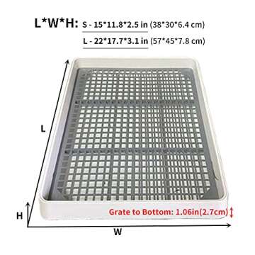 Oncpcare 22x18 Super Large Rabbit Litter Box with Grate, Rabbit Litter Box for Cage, Extra Large Bun...