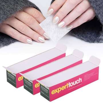 3 Pack Lint Free Nail Wipes Polish Remover Acrylic Gel Nail with 1 Pump Bottle Dispenser and 1 Cotton Pads Holder