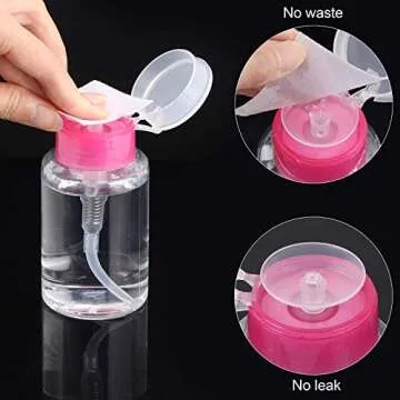 3 Pack Lint Free Nail Wipes Polish Remover Acrylic Gel Nail with 1 Pump Bottle Dispenser and 1 Cotton Pads Holder