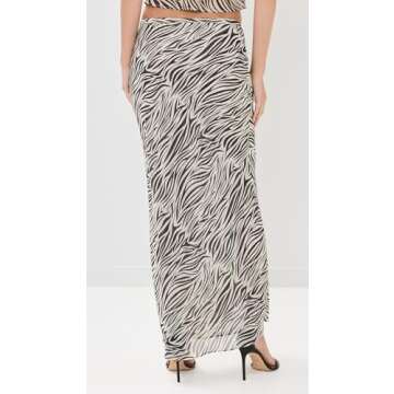 Lioness Endless Zebra Print Maxi Skirt for Women