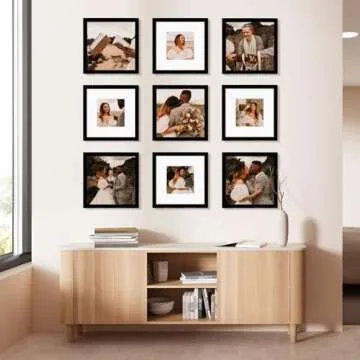 BSRHOME 12x12 Picture Frame Set of 9 for Versatile Display