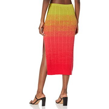 Lola Ombre Midi Skirt for Confident Plus Size Women