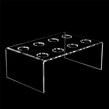 Kingrol 8-Hole Clear Ice Cream Cone Stands for Events