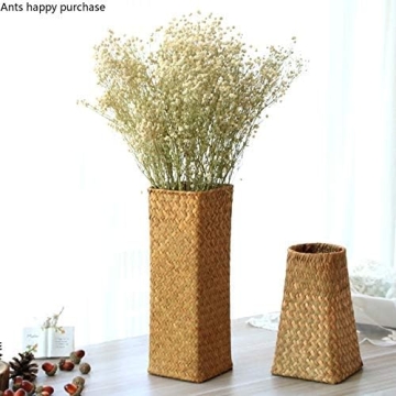 Natural Rattan Basket Vase for Charming Home Decor